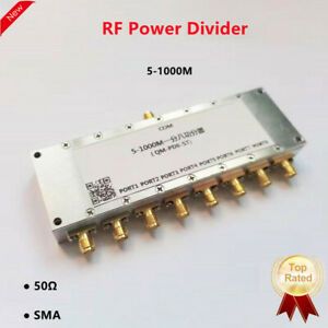 5-1000M RF Power Divider VHF UHF One-To-Eight Power Splitter Power Combiner SMA