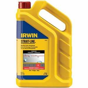 Irwin STRAIT-LINE 5 Lb. Red Permanent Chalk Line Chalk 65102 Pack of 4