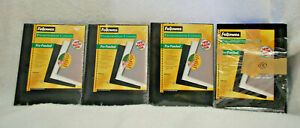 Fellowes 52443 Black Pre-Punched Presentation Covers 8.5 x 11 Lot of 4 Pks S9864