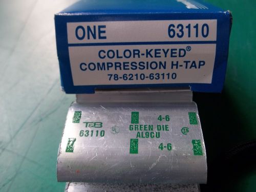 THOMAS &amp; BETTS 63110 4-6 GREEN DIE AL9CU COLOR KEYED COMPRESSION C-TAP NEW