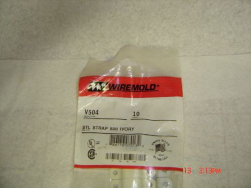 Wiremold  #v504 7 pkgs of 10 stl straps ivory for 500 track for sale