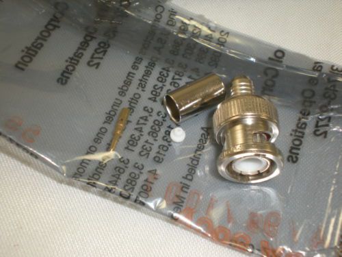 Lot of ( 10) amphenol rg-6  male crimp bnc connectors  &#039;these are not rg-9&#039; for sale