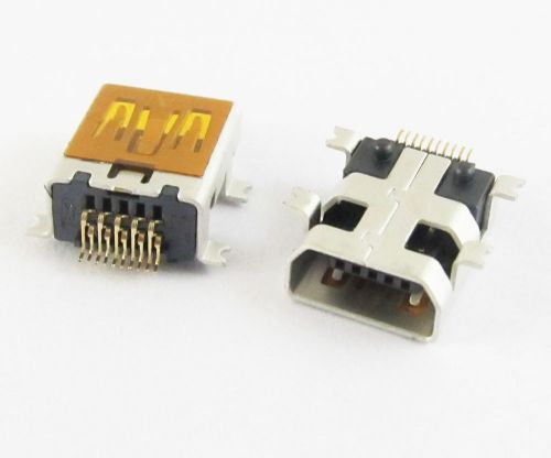 100pcs mini 10pin usb jack female socket connector 10 pin smt new for sale