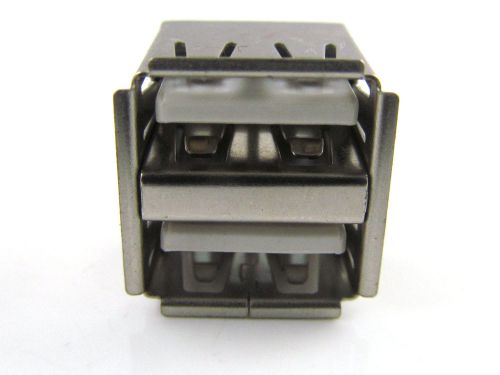 5pcs  a double usb type-a 180 degrees angle 8-pin female connector jacks for sale
