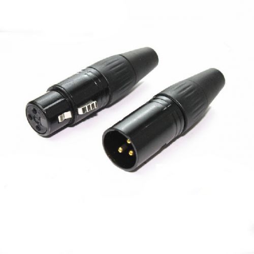1 Set Gold-plated pin 3-PIN XLR FEMALE SOCKET / plug for Power MIC Microphones