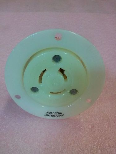 HUBBELL HBL3326C 3 Pole 20A 125/250V Flanged Receptacle