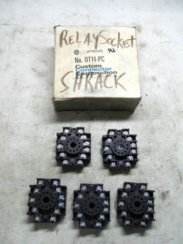 (x8-19) 1 lot of 5 nib custom connector ot11-pc relay sockets for sale