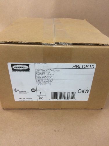 NIB SEALED HUBBELL HBLDS10 CIRCUIT-LOCK 100A AMP 600V-AC DISCONNECT SWITCH