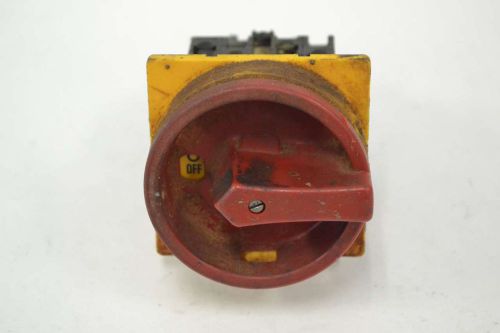 Klockner moeller t0-2-8293 red knob 20a amp 600v-ac 4p disconnect switch b363794 for sale