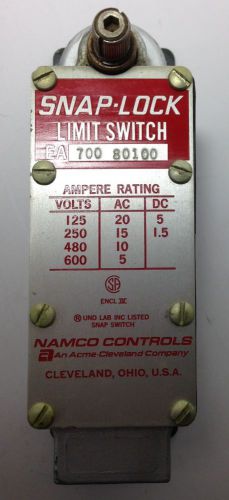 Namco snap-lock limit switch ea700-80100 ea70080100 for sale