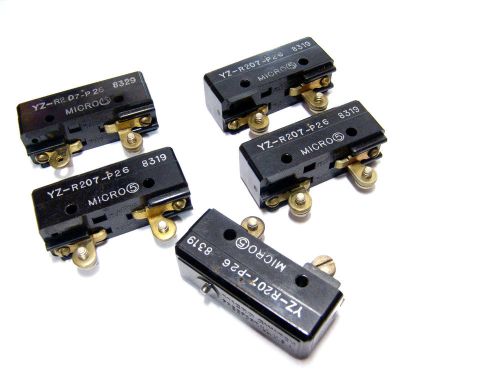 Lot of 5pcs honeywell microswitch pin plunger yz-r207-p26 spdt phenolic switch for sale