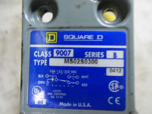 (T3) 1 SQUARE D MS02S0300 LIMIT SWITCH