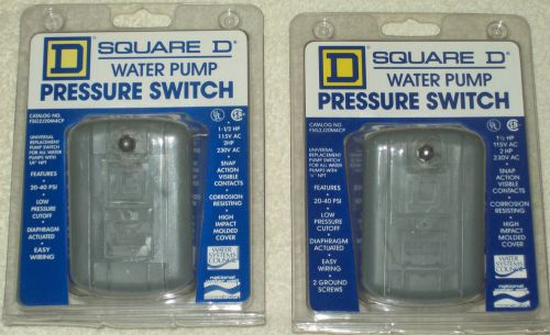 NEW - SQUARE D Water Pump Pressure Switch 20-40 psi - FSG2J20M4CP (Qty 2) 80787