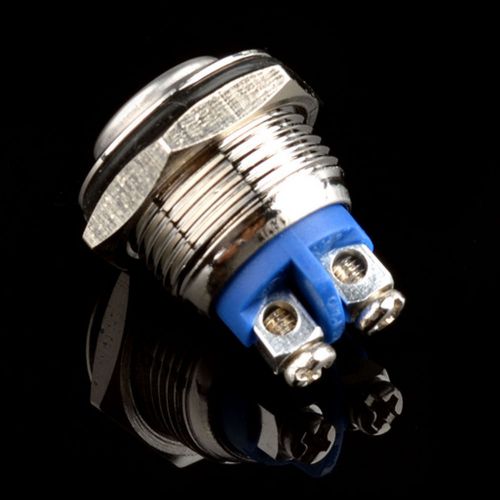 16mm anti-vandal momentary stainless steel metal push button switch raised top for sale