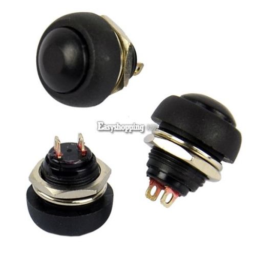 New Fashion 10Pcs Black Momentary OFF (ON) Push Button Horn Switch Hot ES9P