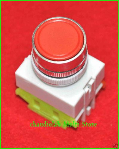 One New RED Pushbutton Maintained Switch NO+NC 10A 600V #A56123