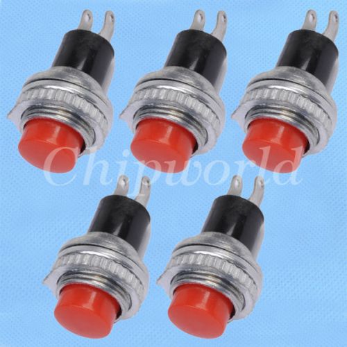 5PCS Red Push Button Momentary Switch 10mm DS-314