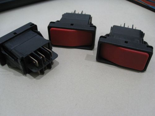 Lot of 6 new carling dpst rocker switches  15a,125vac  10a,250vac  vd5a-0743r for sale
