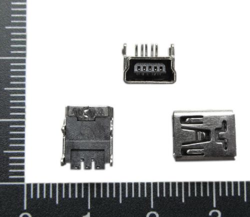 10pcs Mini 90 degree bend feet B USB Female SMD 5-Pin Socket Connector DIY