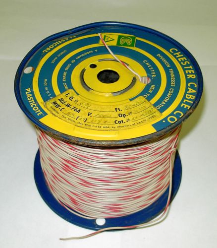 STRANDED COPPER WIRE,  #22 AWG,  2000 FT SPOOL, 1000v INSULATION, MADE IN USA