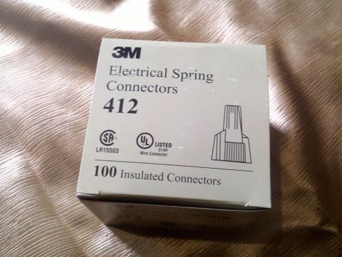 3M Electrical Spring Connector   100 Count       New  TAN  Wire Nut    412