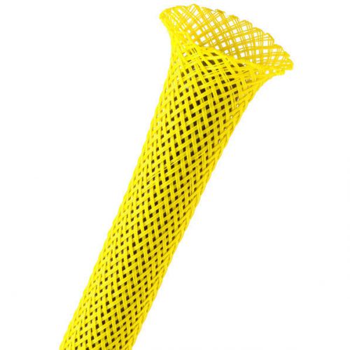 Techflex 3/4&#034; Expandable Sleeving 25 ft. Neon Yellow 082-378