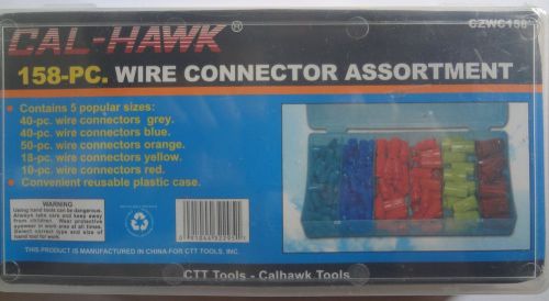 Cal-hawk wire nut - connector assortment - 158 pieces, with plastic storage case for sale