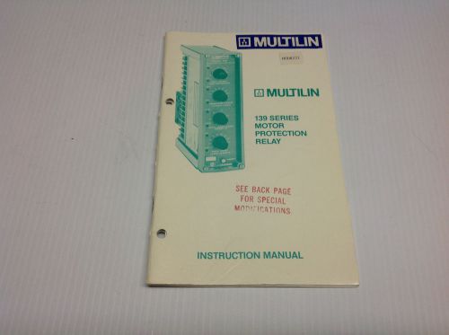 Multilin 1390 Series Motor Protection Relay Instruction Manual Rare Book