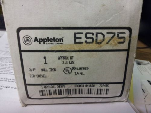 APPLETON ESD75 NEW IN BOX 3/4 MALL IRON END SWIVEL #B10