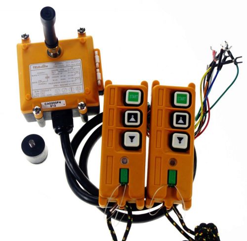 Kit 2 speed 2 transmitter hoist crane radio remote control system 65-440vac for sale