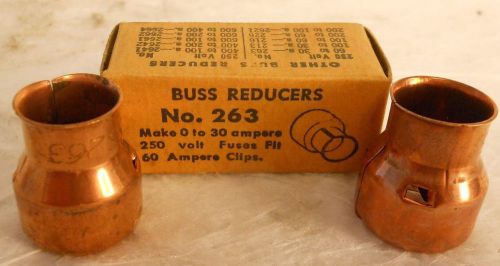 Bussmann 0 - 30a 250vac class h/k fuse reducer 263 new box of 2 for sale