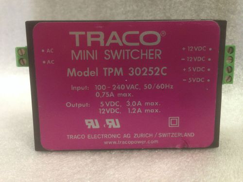 TRACO MINI SWITCHER TPM 30252C INPUT 100-240 VAC / 5VDC~12VDC 1-3A