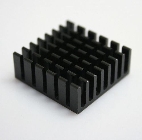 Bulk 20pcs 25*25*10mm black aluminum heat sink chip for ic led power transistor for sale