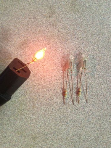 Neon Indicator Lamp W/30k Resistor 110v 1/4watt 10 Pieces