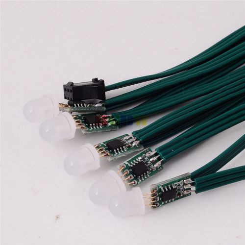 50Pcs WS2811 Full Color RGB Pixel Addressable Green Wire LED Module String 12V