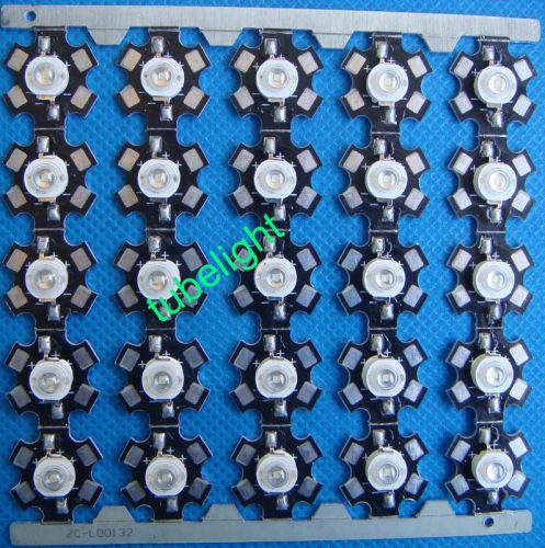 25pcs 3w high power green led emitter 520-530nm 150lm+ joined together star pcb for sale