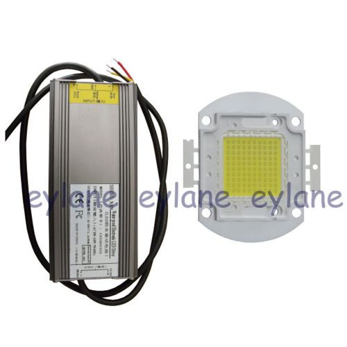 1pc 100W Cool White 20000K LED Light Lamp +1pc  AC 85-265V Waterproof Driver