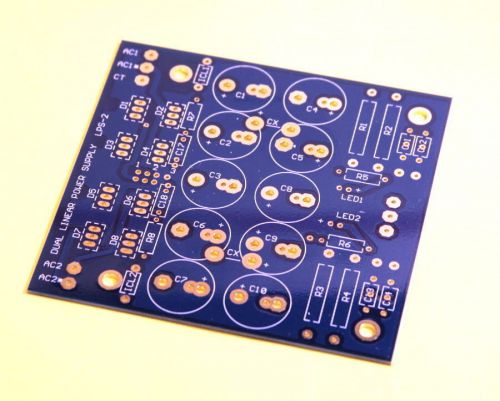 Dual Rail Linear Power Supply PCB for Audio Amplifiers-: