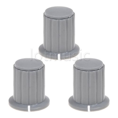 3pcs plastic grey top screw tighten control knob 25mmdx18mmh for 4mm shaft for sale