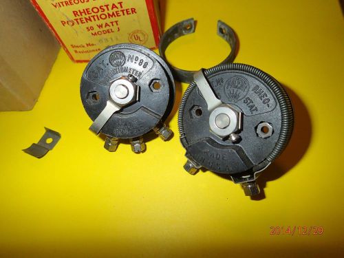 Vintage Electronic Part, Pacent NO. 85 and NO. 88 Rheostat Potentiometer
