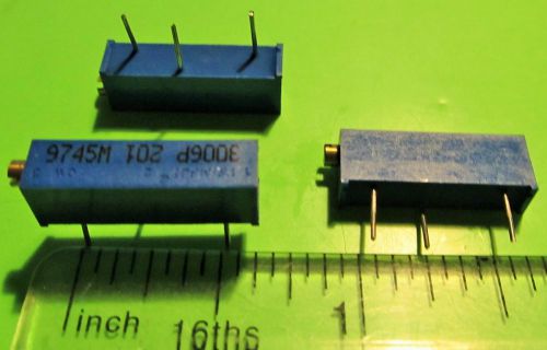 Trimmer Resistors,Bourns,3006P-1-201,Through Hole,200ohm 3/4&#034;,10% Sealed,3 Pcs