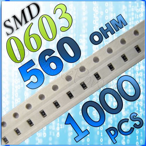 1000 560R 560 ohm ohms SMD 0603 Chip Resistors Surface Mount watts (+/-)5%