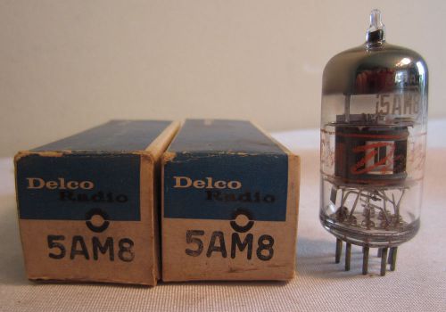 Lot Of 2 Delco 5AM8 Electronic Tubes In Box