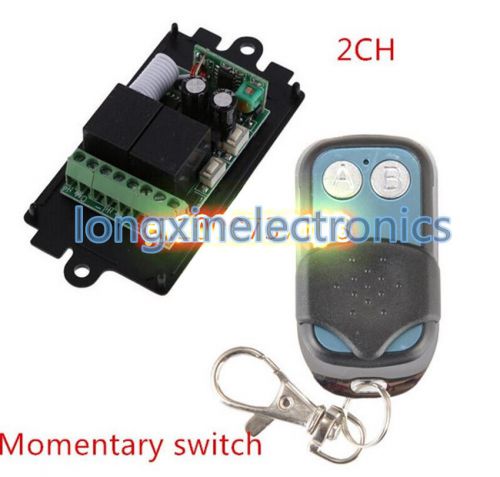 12v 2ch Wireless Remote Control Transmitter  Receiver Supports 12V 315 / 433 MHZ