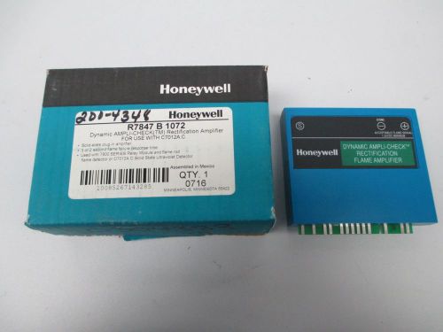 NEW HONEYWELL R7847 B 1072 DYNAMIC RECTIFICATION FLAME AMPLIFIER D271395