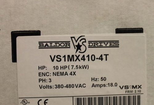 NEW Baldor Drives VS1MX410-42 10HP (7.5KW) VS DRIVE