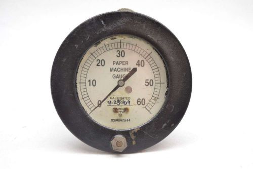 Marsh 0-60scfh 3-1/4 in face 1/4 in npt pressure gauge d430417 for sale