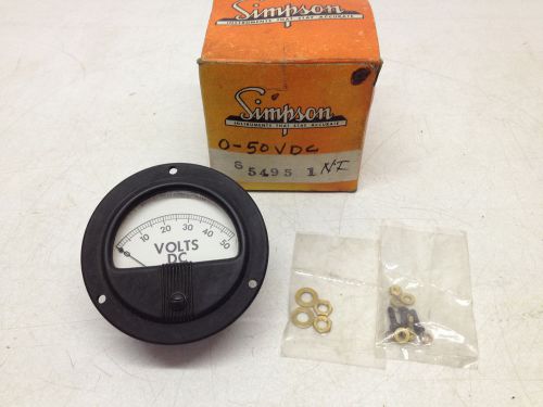 Simpson s-5495-1 dc voltage meter 0-50vdc for sale
