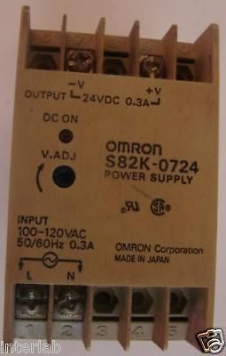 Omron S82K-0724 24V 0.3A Power Supply