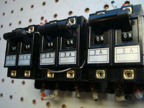 lot (3) IDEC 3 amp circuit breaker w/din socket  NRAN2100 idec izumi